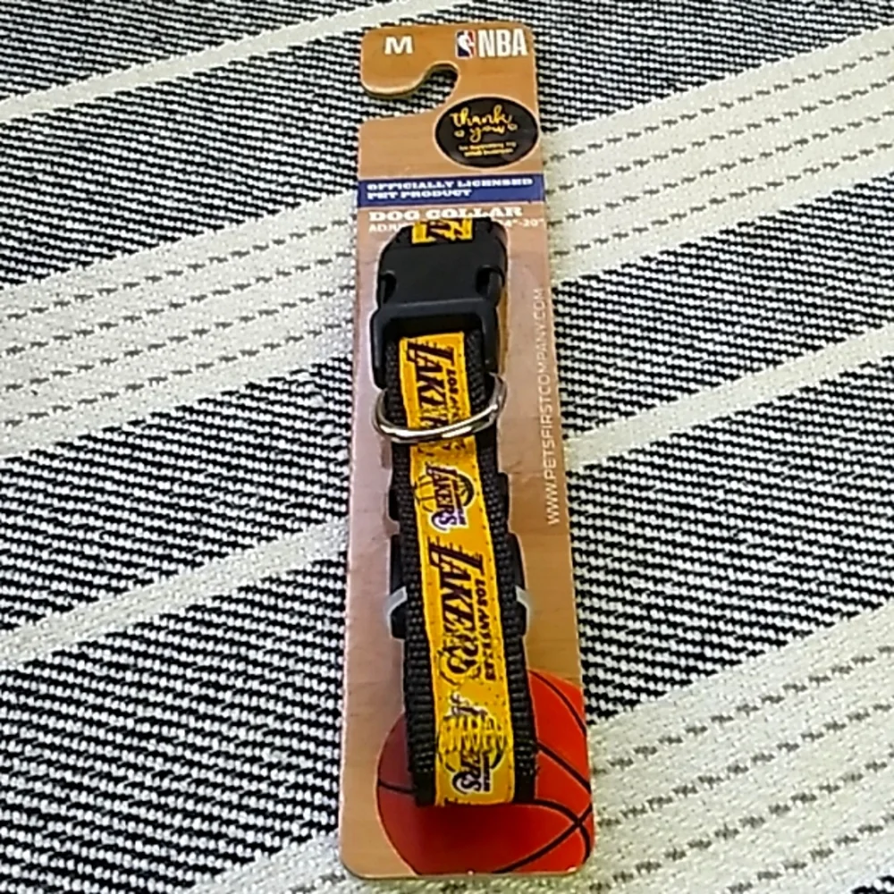 NBA LA Lakers Dog Collar size medium 3/4